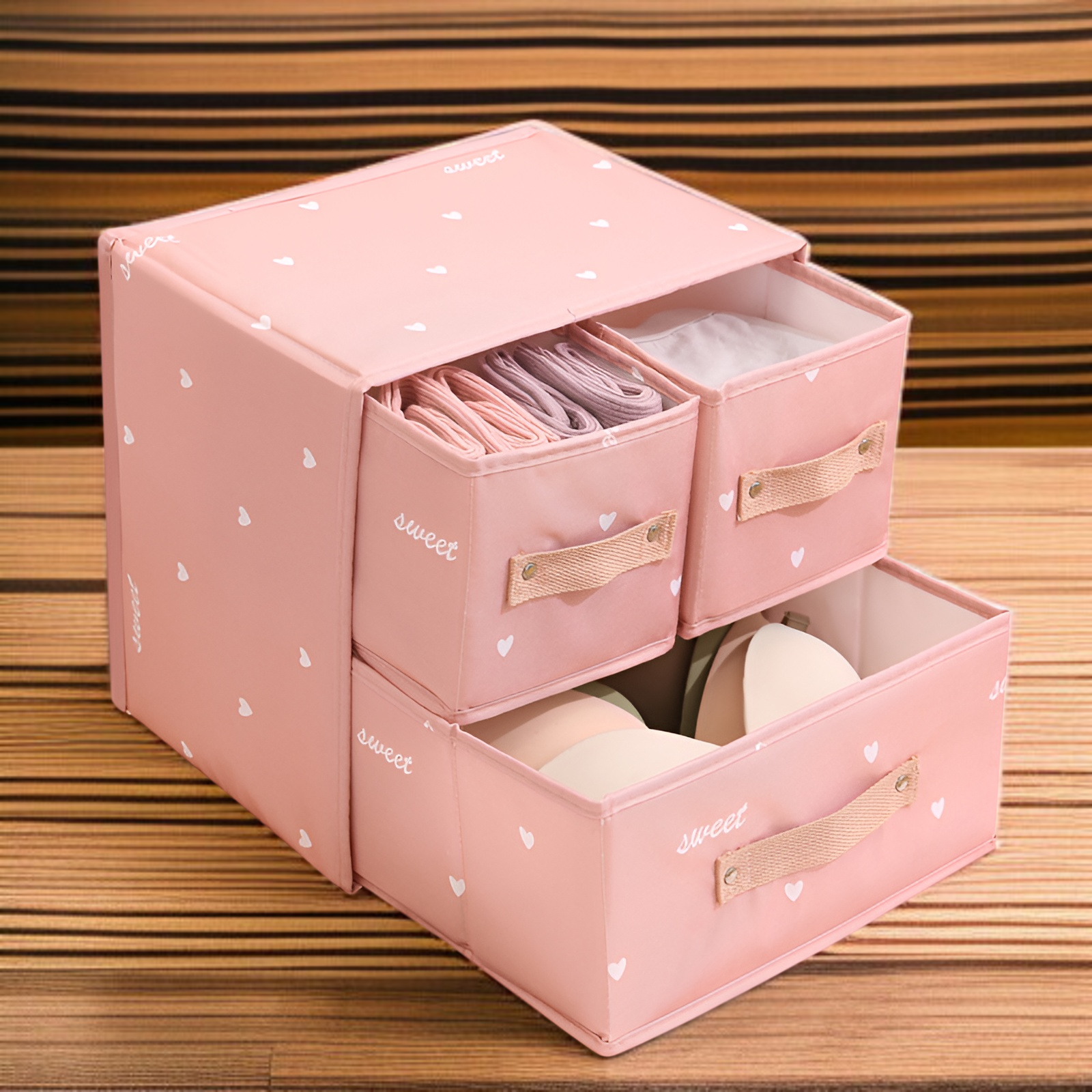 新しい引き出し式衣類収納ボックス収納家庭用バスケットボックス収納ボックス布製ワードローブ収納ボックス衣類大型ボックス