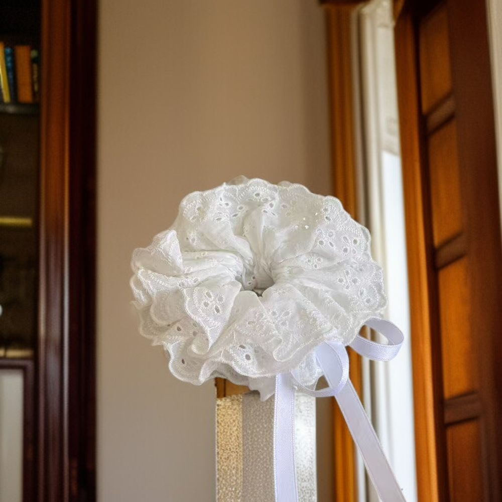 Gumka do włosów z koronką, delikatna, ściągana, do dziewczęcych fryzur