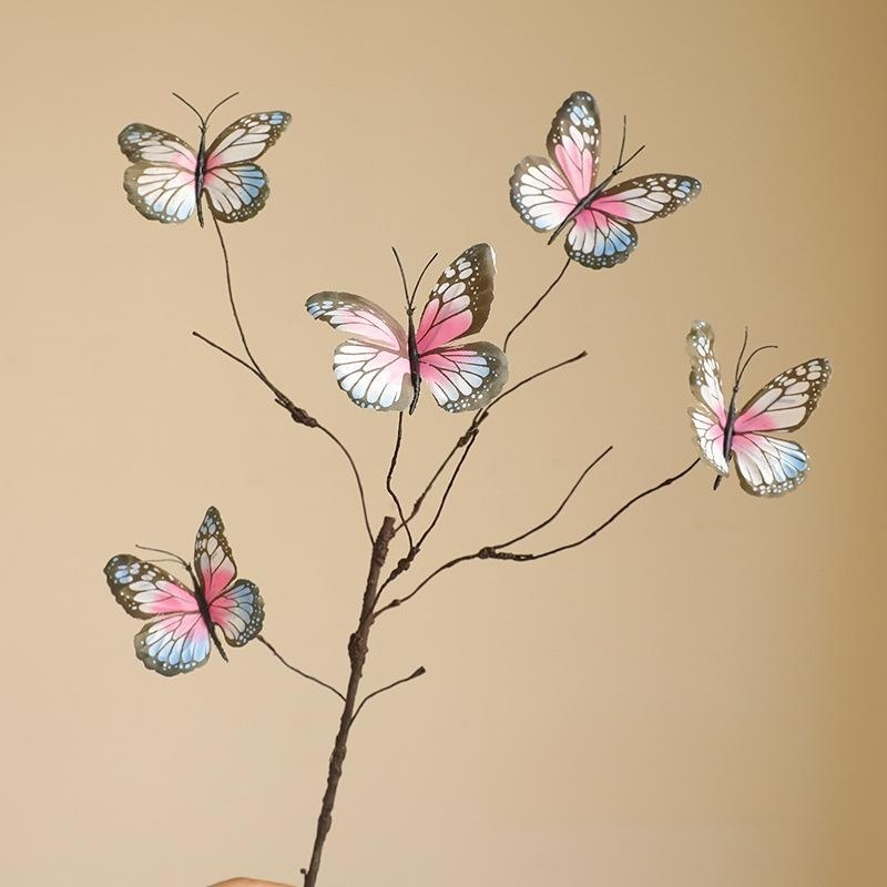 집 장식용 인조 나비 가지