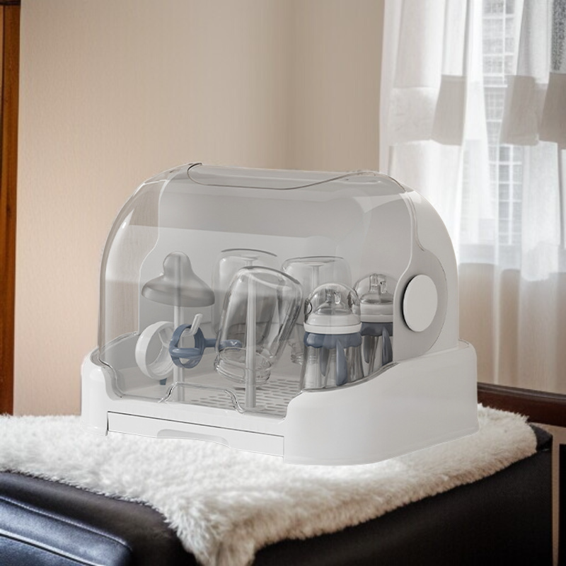 ボトル乾燥ボックス、ボトル収納ボックス、ボトルラック、デスクトップ防塵、ガラス製ウォーターカップ、カップ排水収納ボックス、カバー付きトレイラック