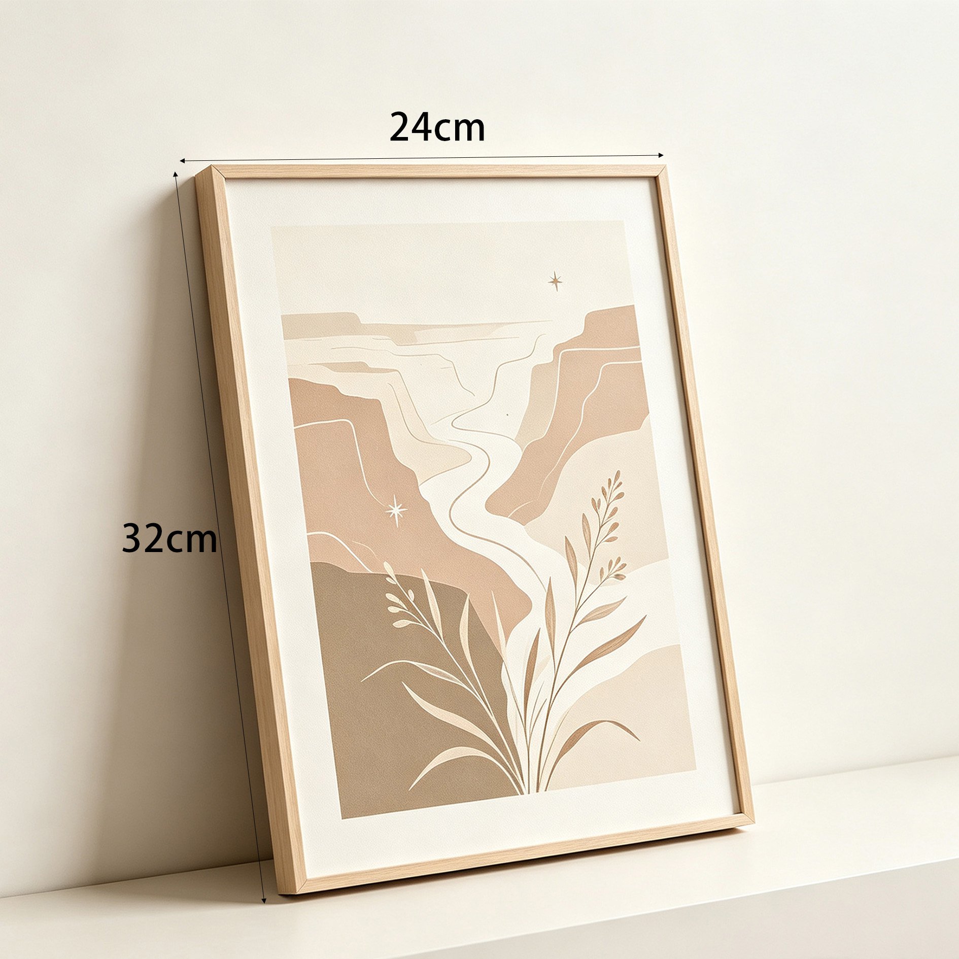 Scenic valley wall art with lush greenery