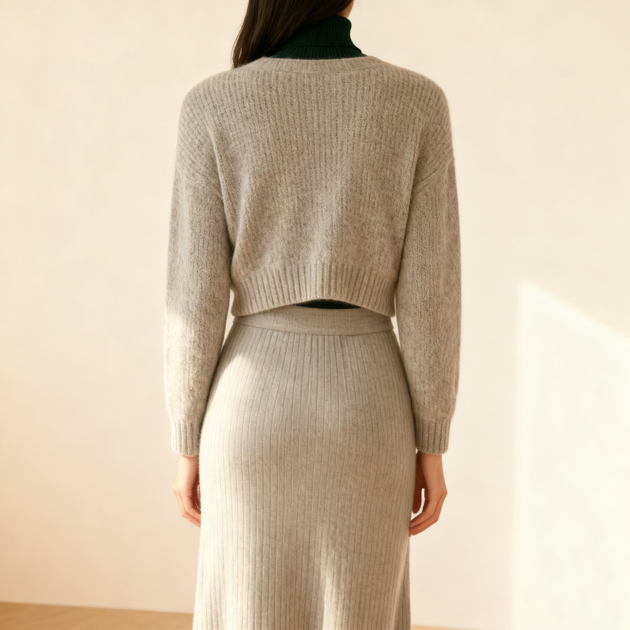 秋冬向けニットワンピース着用イメージ