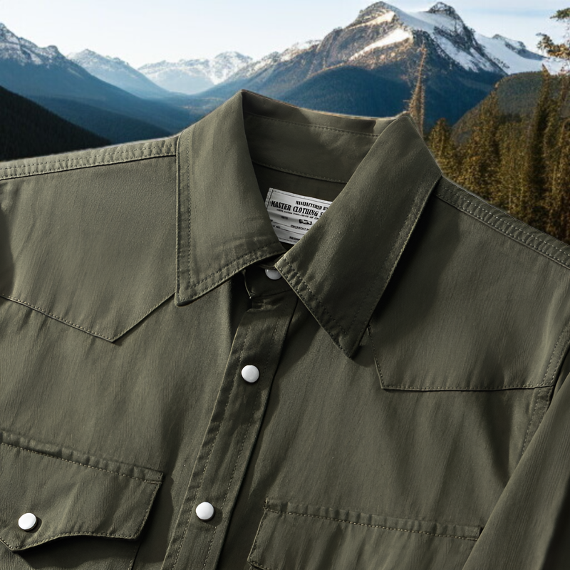 新作無地ヘリンボーンハードマンシャツ メンズ瑪瑙ボタンエンジニアワーク長袖シャツ