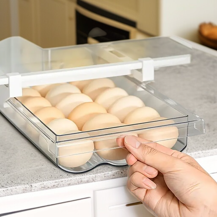 Refrigerator Drawer Egg Tray, Egg Storage Box, Kitchen Fresh Egg Rack