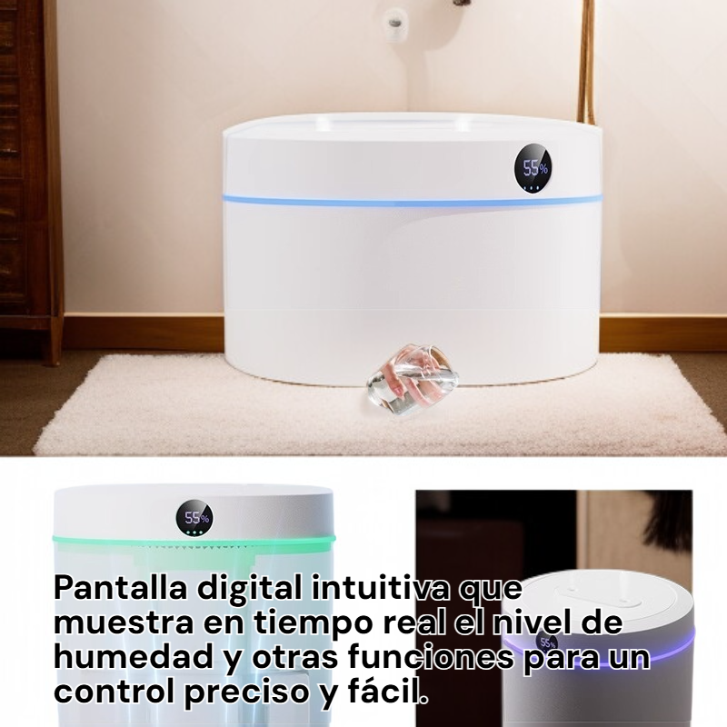Humidificador para el hogar con doble salida y pantalla digital
