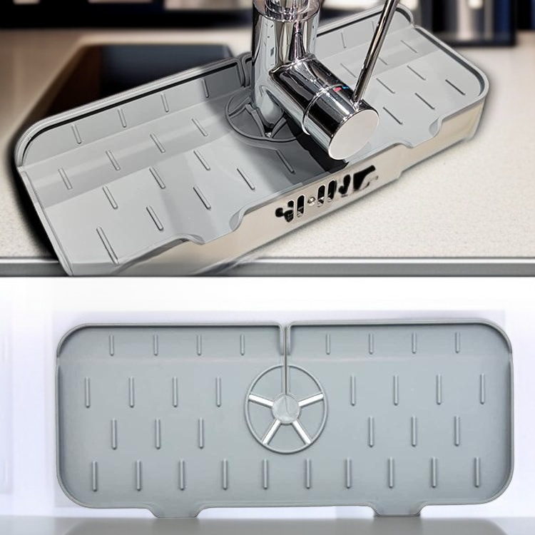 バスルーム防水シリコンドレナージマット 蛇口パッド キッチンバス収納マット