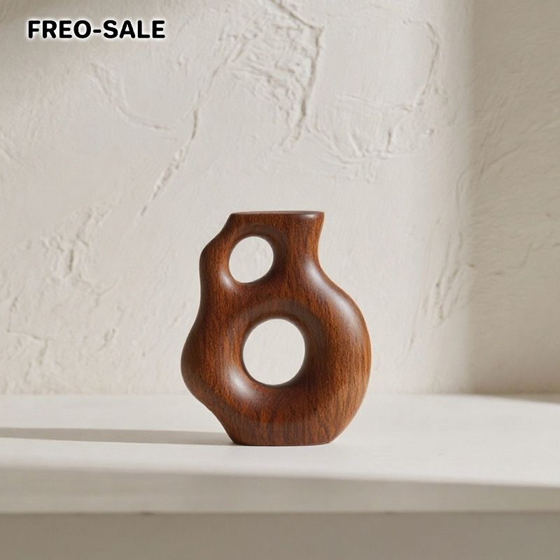 천연 원목 투각 꽃병 (3개)