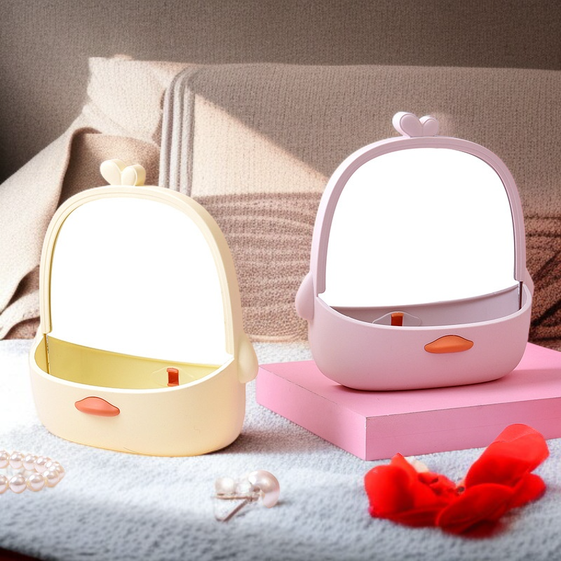 소녀심 캐릭터 데스크톱 메이크업 거울 걸 수 학생 기숙사 수납 화장 거울