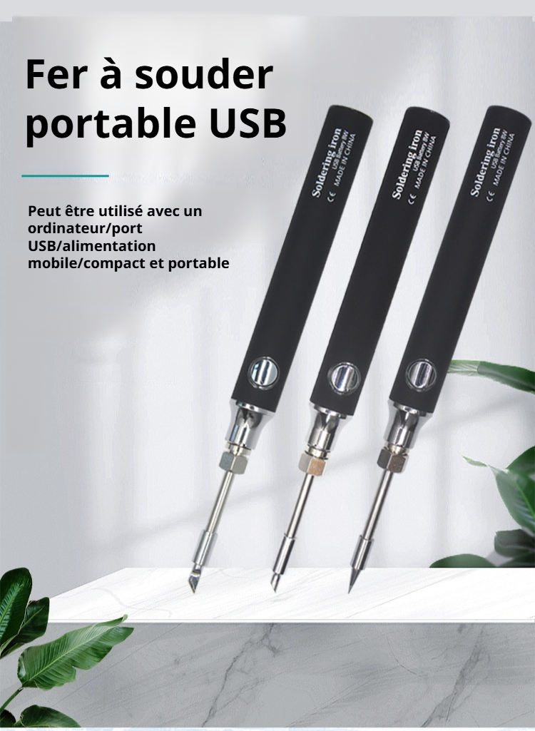 Fer à souder sans fil mini USB portable 8W en utilisation