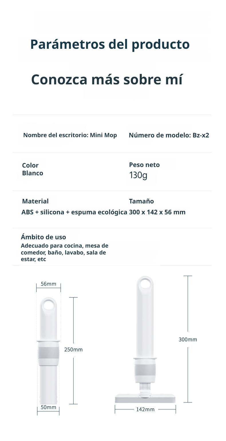 Fregona portátil con diseño ergonómico