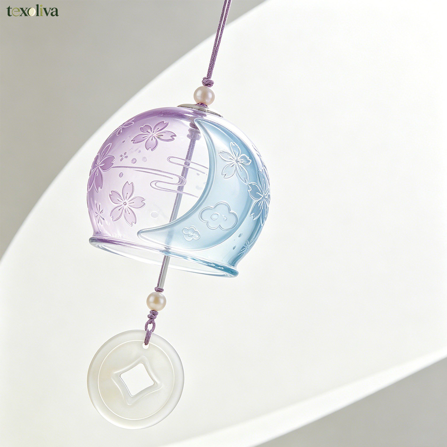 Gradient Glass Wind Chimes (Set of 3)