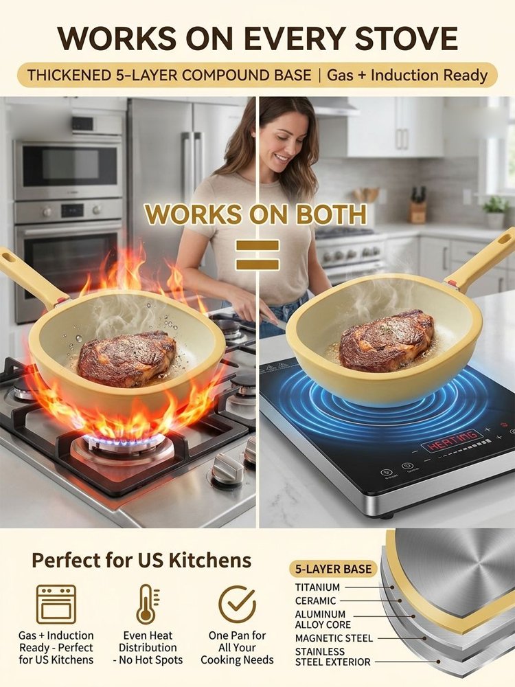 Lightweight Household Ceramic Non-Stick Pan