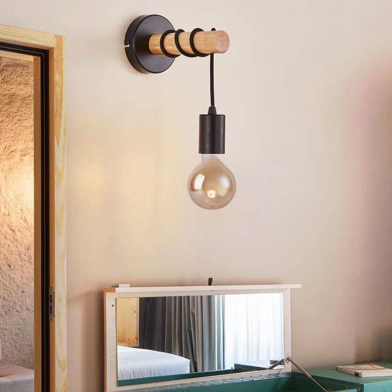 Modern American Iron Wall Light with E27 Base for Bedroom/Corridor/Entrance