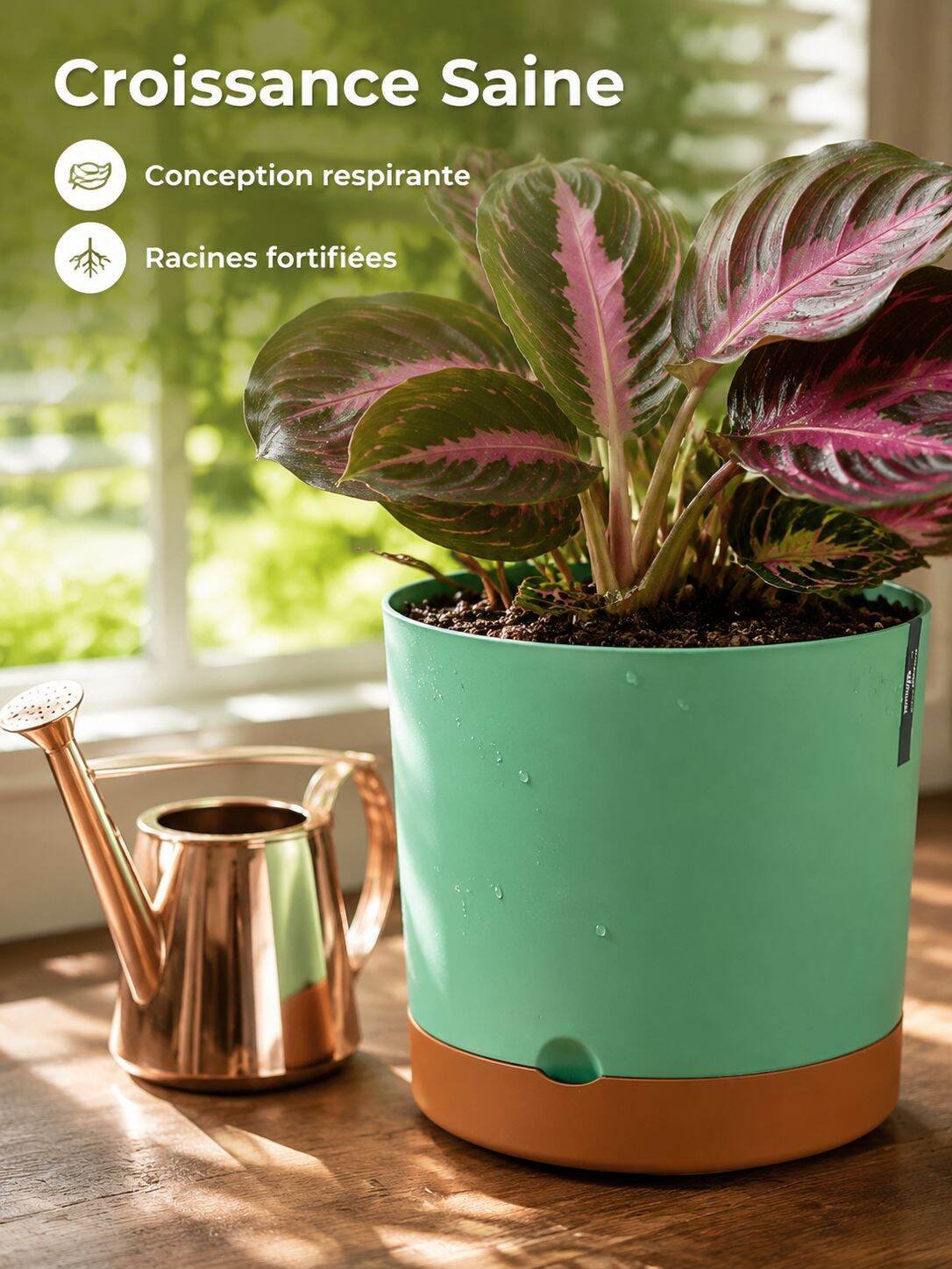Pot de fleurs en plastique moderne pour intérieur