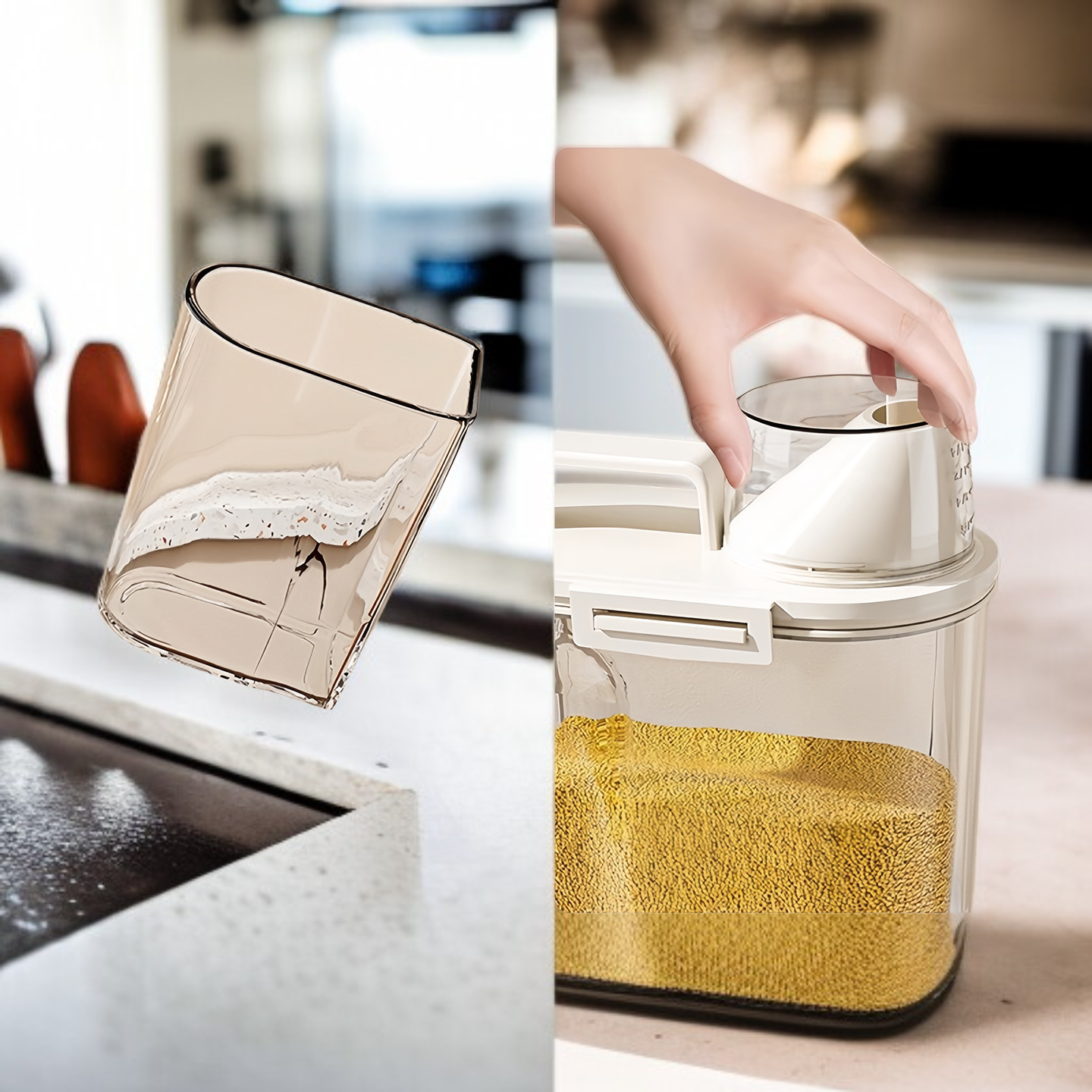 Pojemnik na ryż do użytku domowego