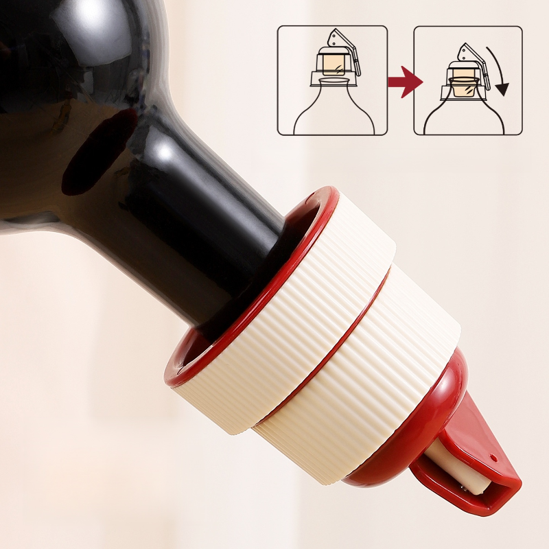 Press-type timer wine stopper