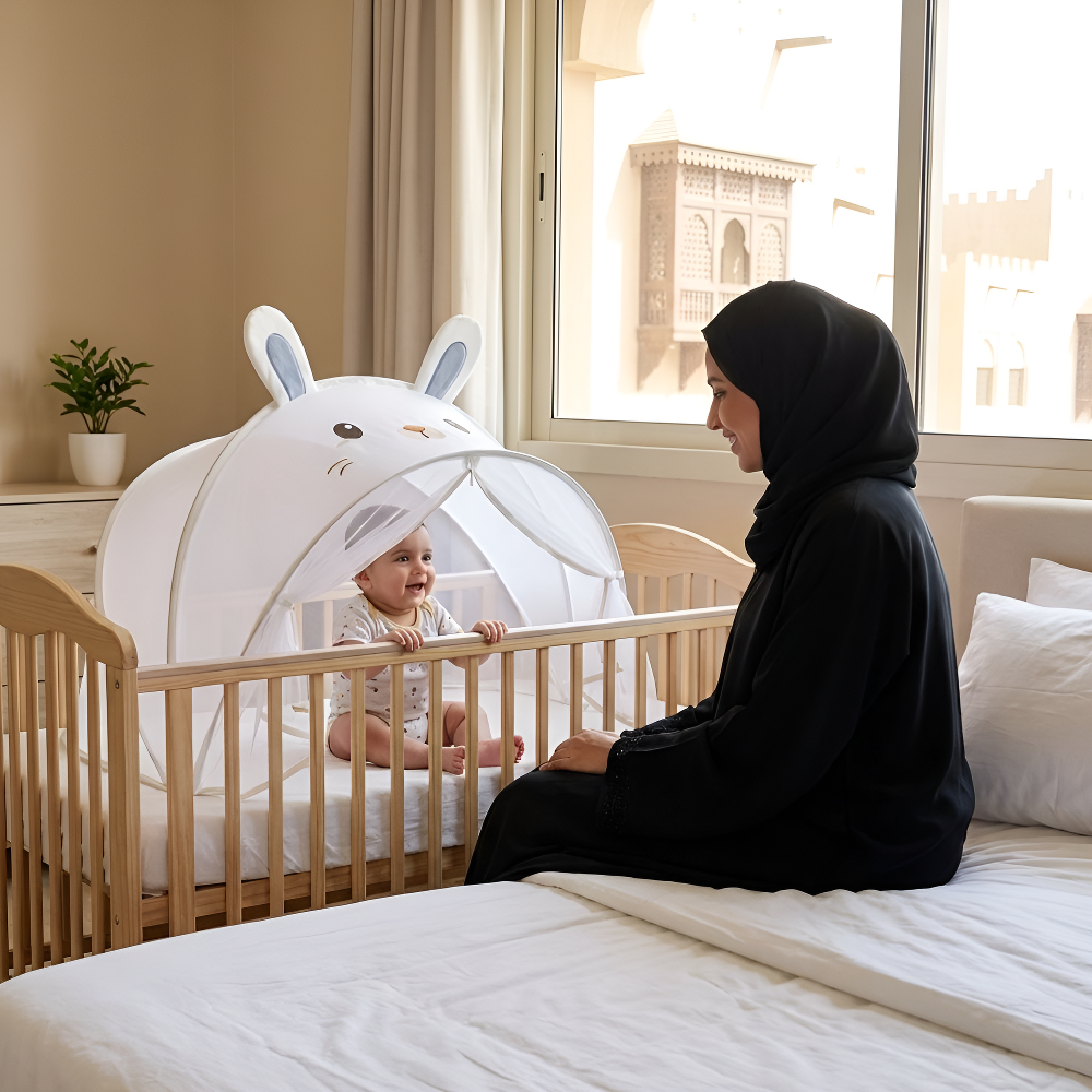 پشه بند نوزاد تاشو و بدون نیاز به نصب با پوشش کامل
