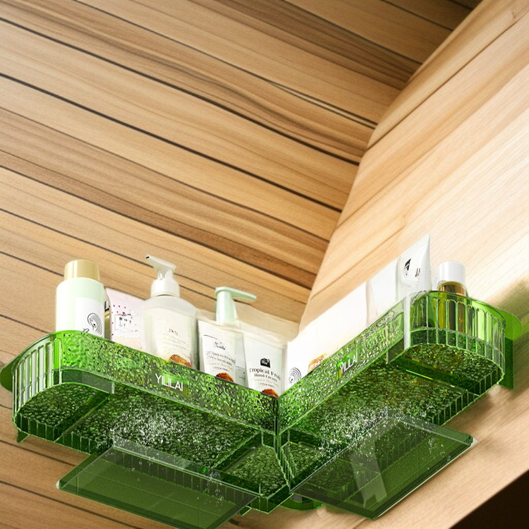 Multifunktionales drehbares Wandregal für Küche und Bad, ohne Bohren, druckfest