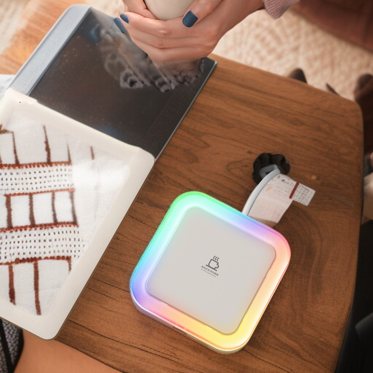 Calentador de tazas multifuncional para varias bebidas, recomendado como regalo de Navidad