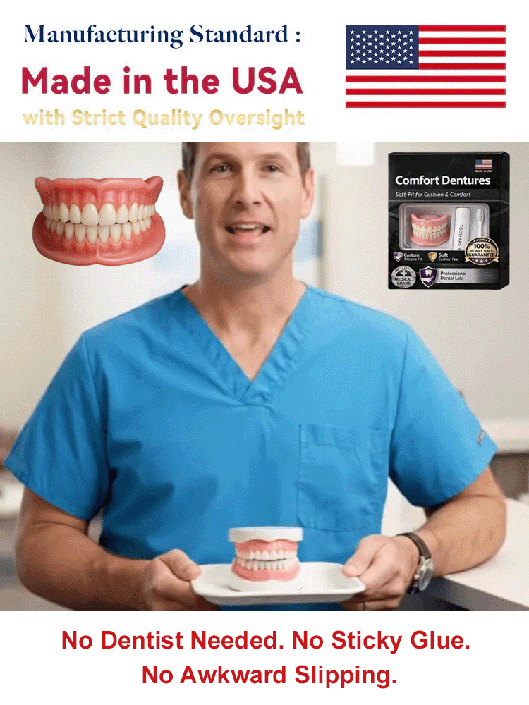 100% Realistic and Comfortable Dentures | Painless, No Glue Required丨Unisex