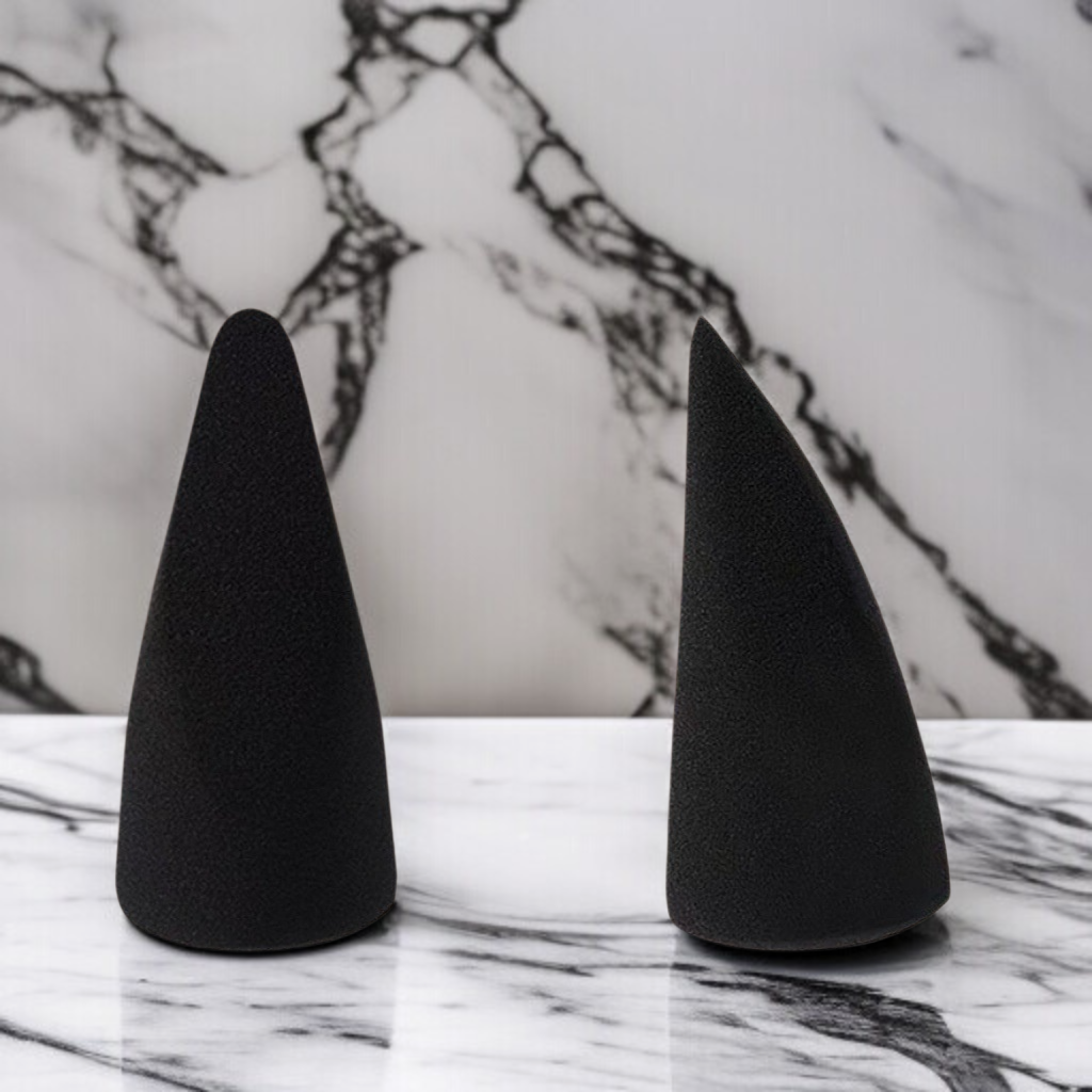 円錐型断面型美化粧卵化粧パフ