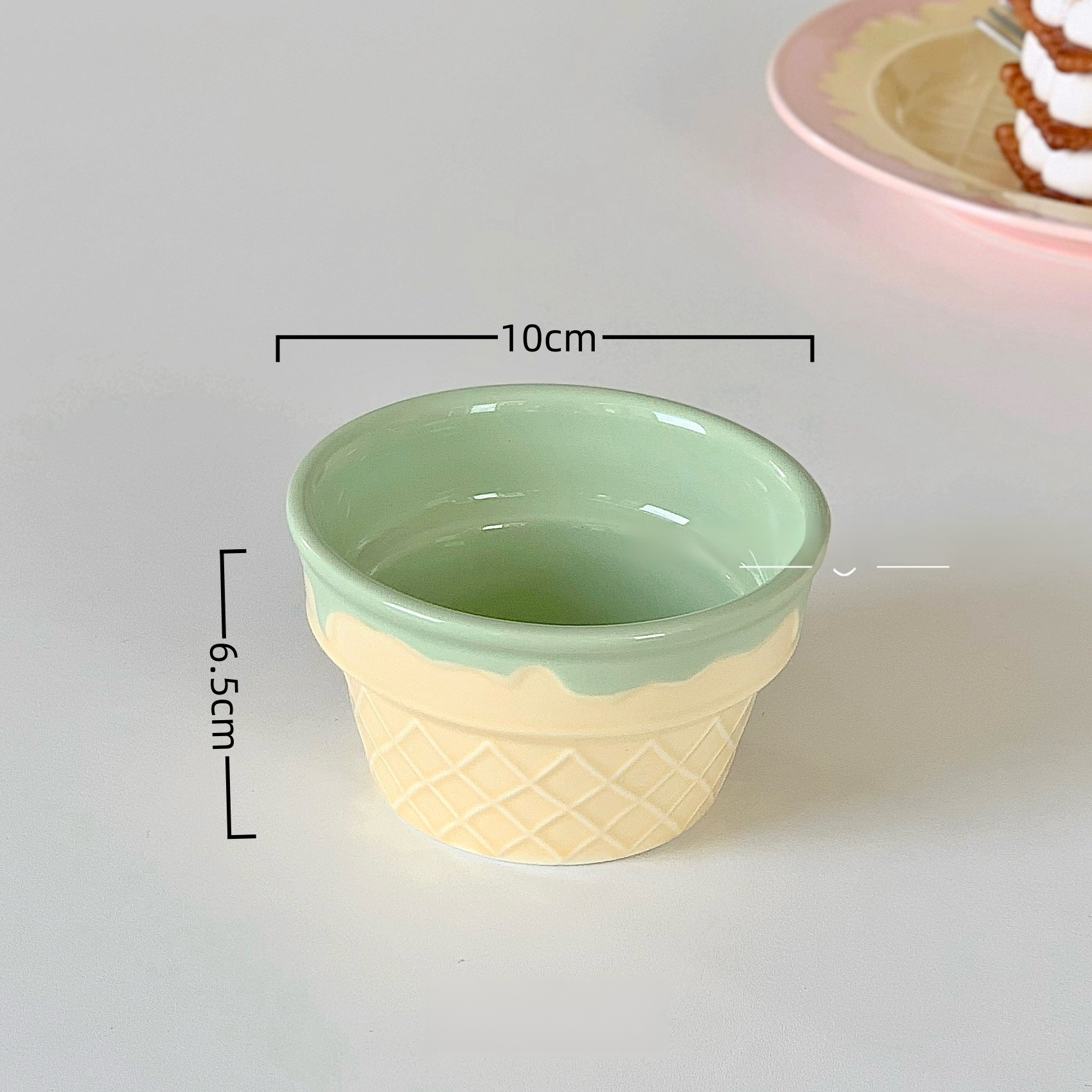 Ensemble de vaisselle en céramique motif crème glacée mignonne