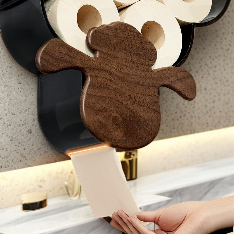Wall-mounted toilet paper holder, no-drill paper towel rack