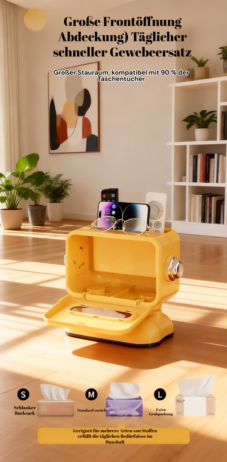 Stilvolle Tissue Box zur Aufbewahrung im Wohnbereich