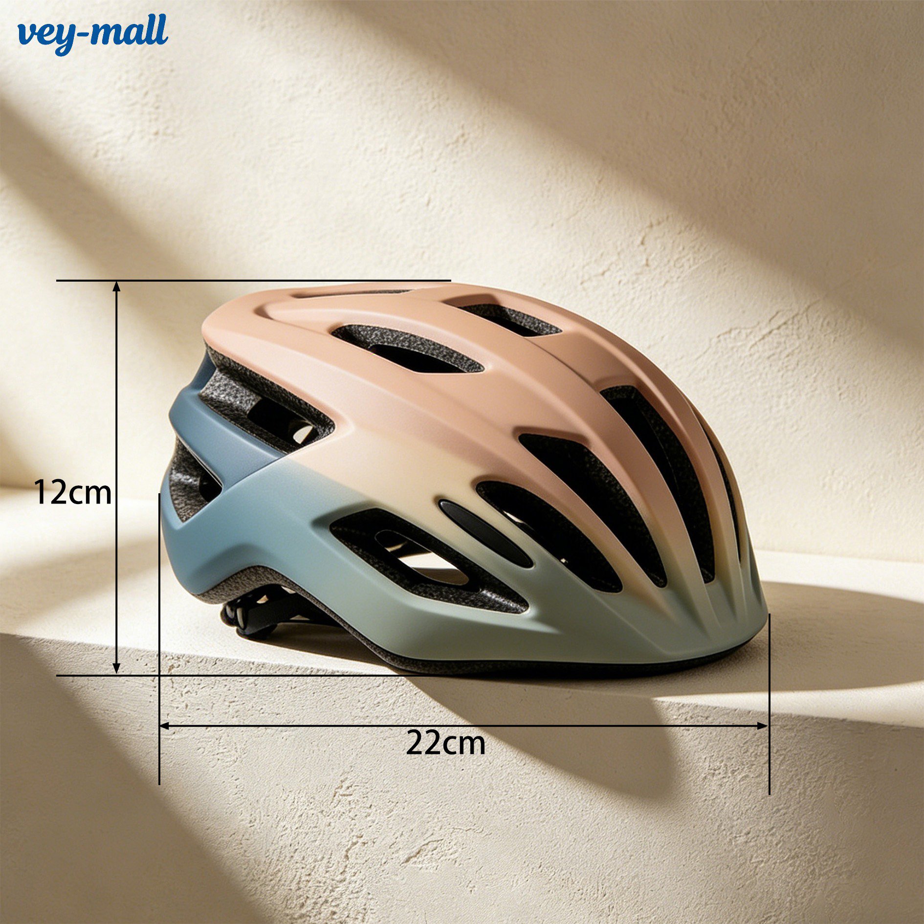 Pohled na ventilační otvory cyklistické helmy