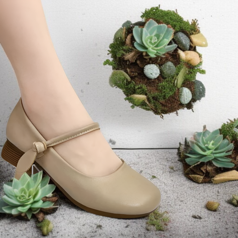 春と秋の柔らかい革のソフトソールシングルシューズレディースレザーシューズ2025新しいマザーシューズ快適なジェーンシューズ浅い口メリージェーンシューズ