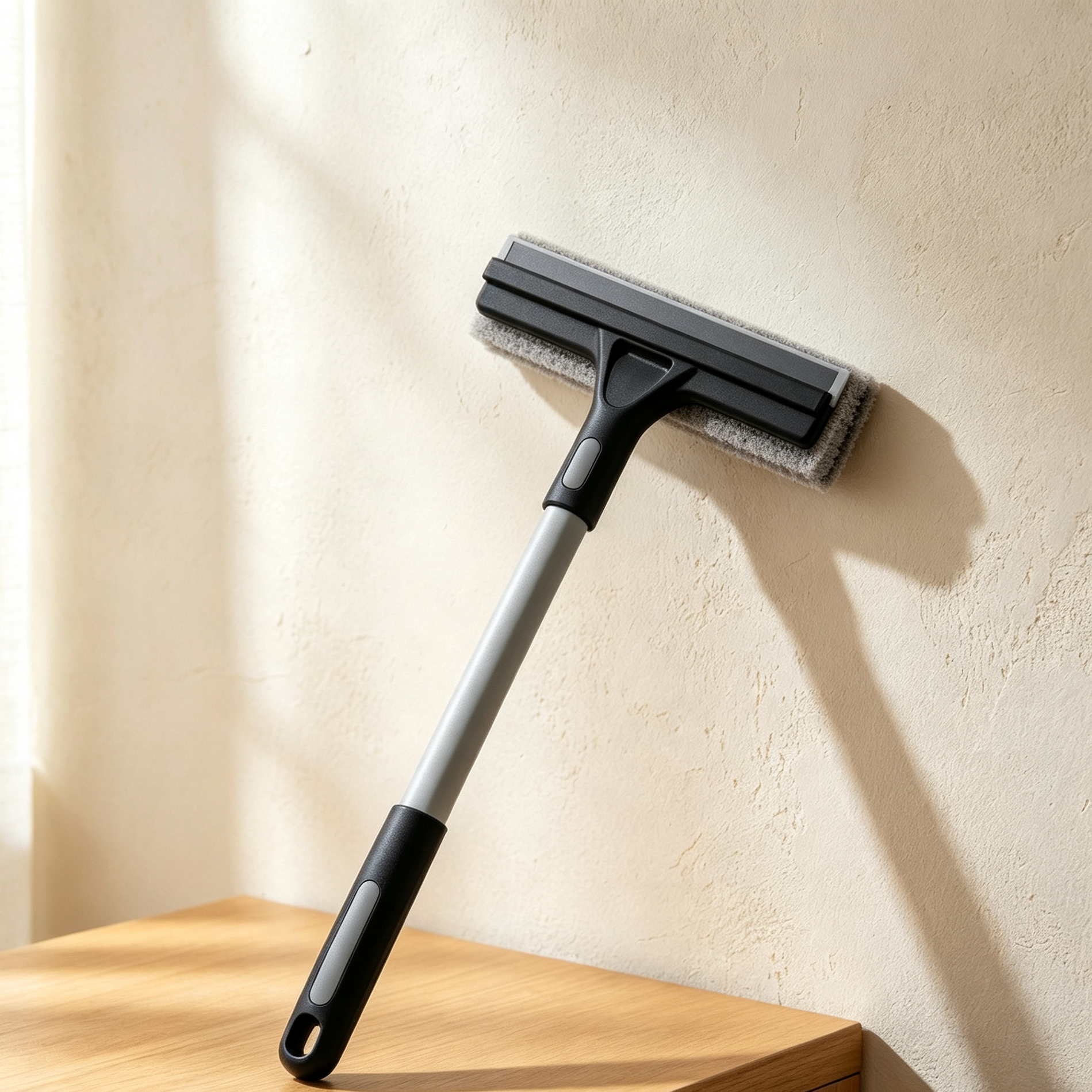 Streak-free results using glass cleaning squeegee