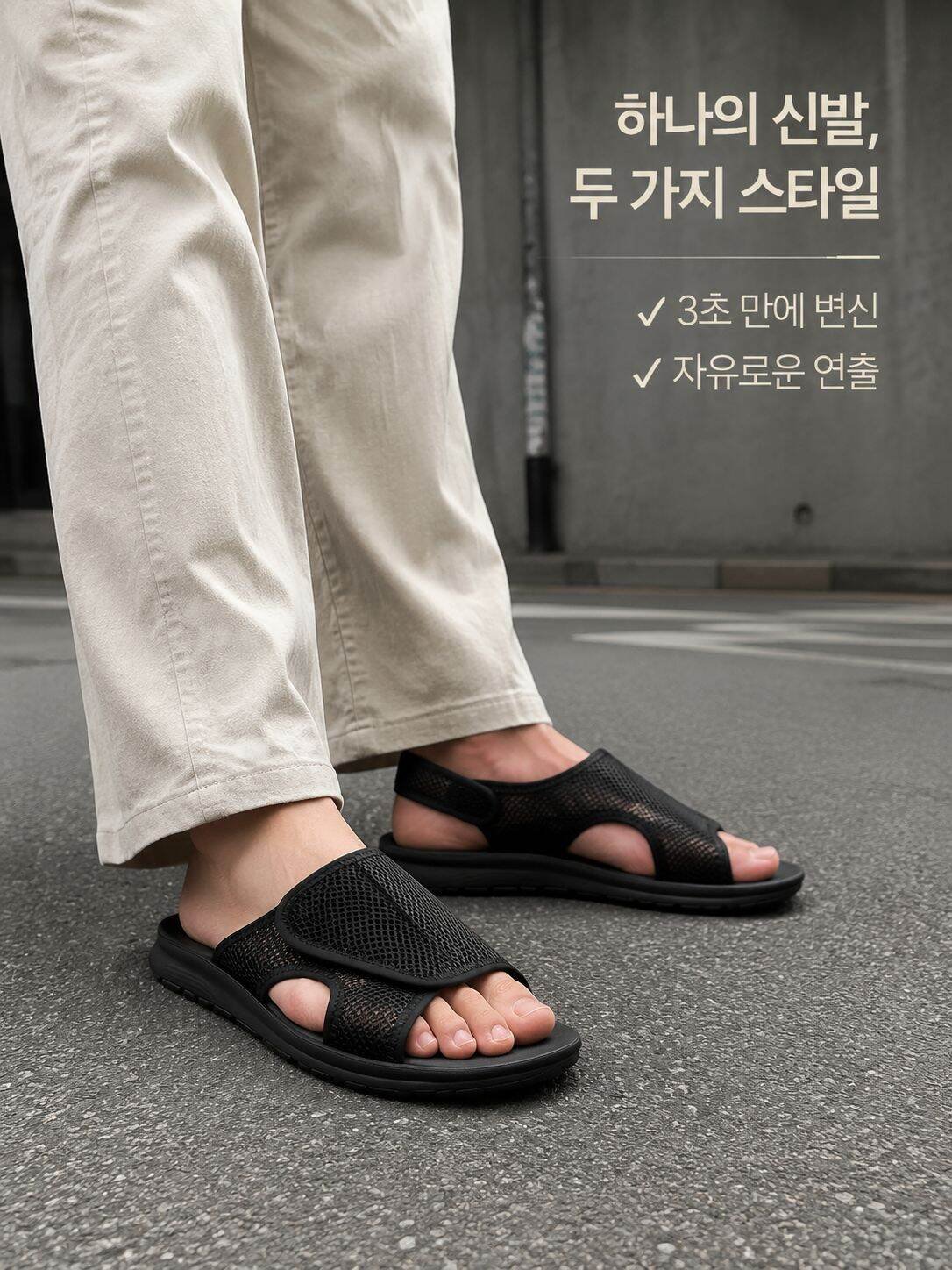 남성용 샌들 여름 메쉬 슬리퍼