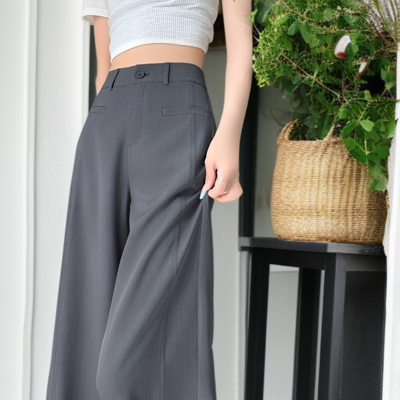 컬러 커브 정장 바지 자동차 팔걸이수납함 바지룩 스판 원단 모던 엣지 정장 바지 느슨하다/몸매를 가꾸다/정직하다