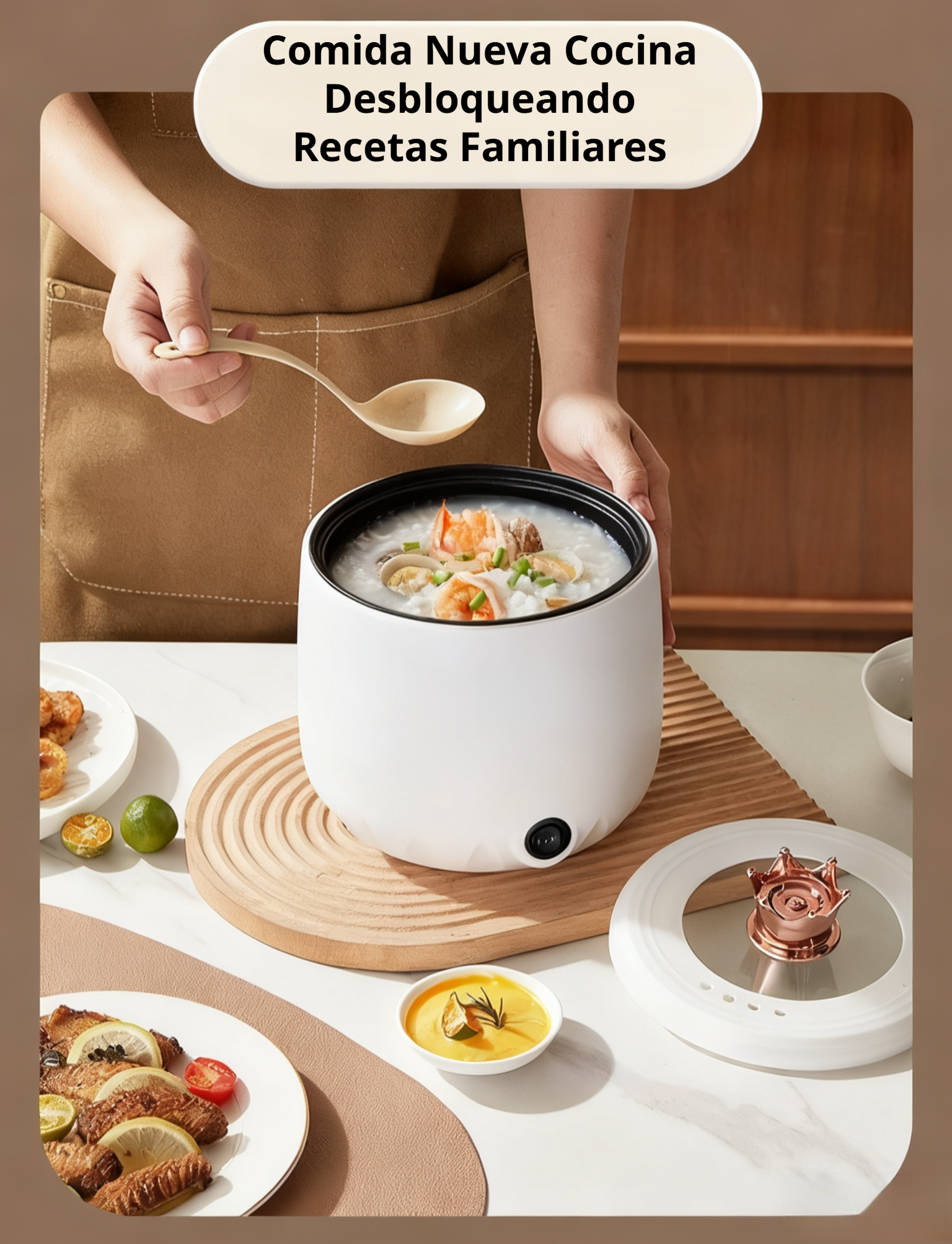 Olla eléctrica fácil de limpiar gracias a su revestimiento antiadherente