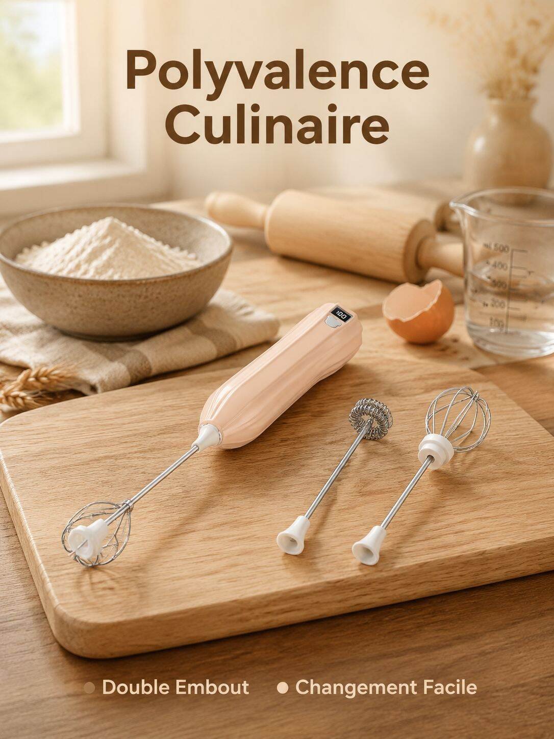 Batteur multifonction pour lait et œufs