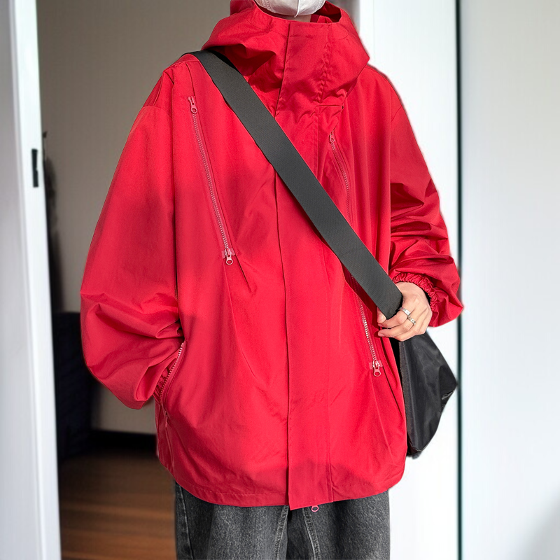 メンズウェア >> メンズトレンチコート用アメリカンスタイルの機能的なソフトシェルフリースジャケット防水防風アウトドアジャケット登山服