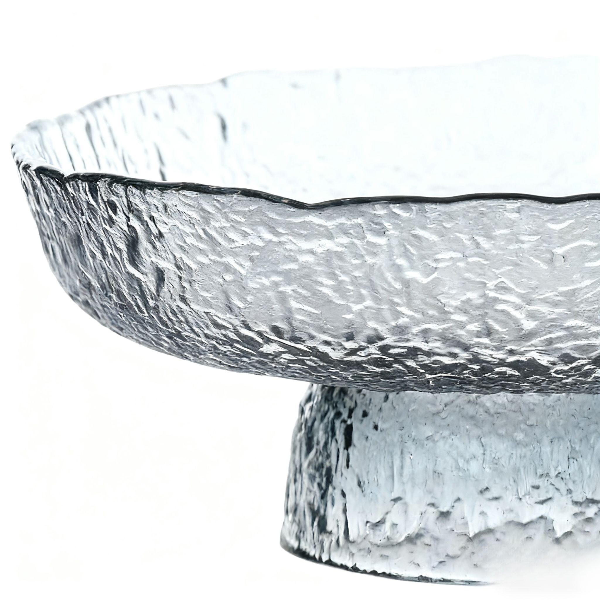 ชามผลไม้แก้วหรูหราตกแต่งบ้าน