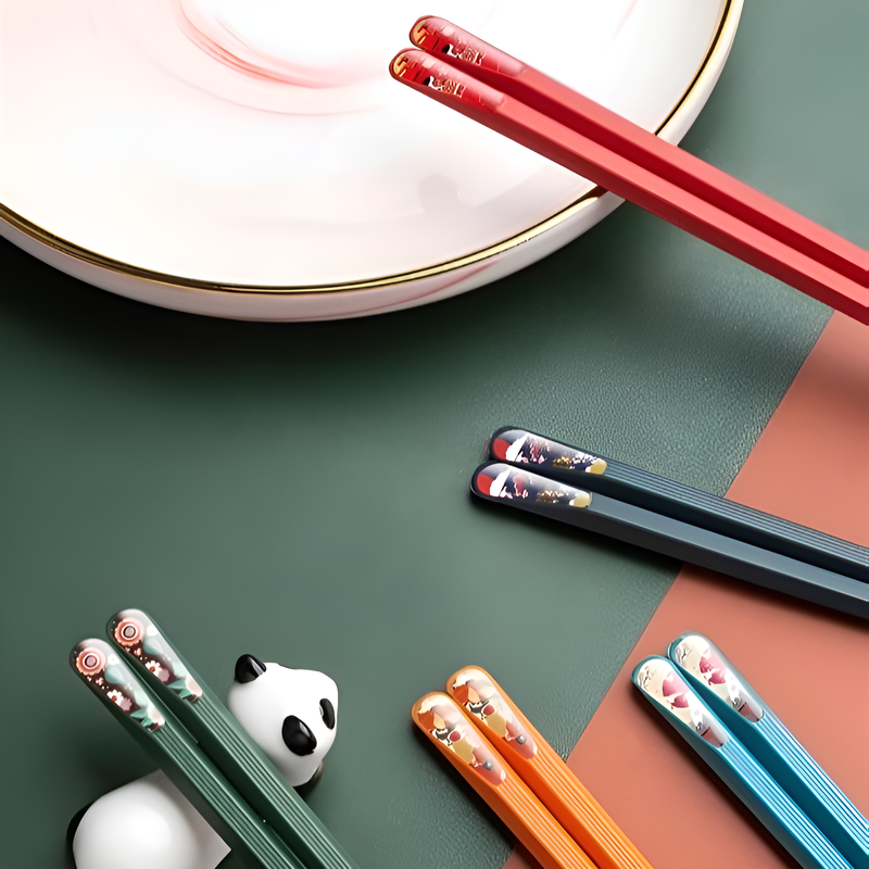 Anti-slip alloy chopsticks