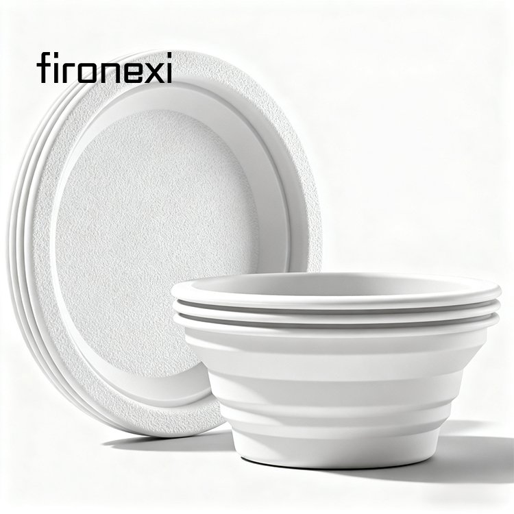 ชามพับได้แบบใช้แล้วทิ้งสำหรับเดินทางกลางแจ้ง