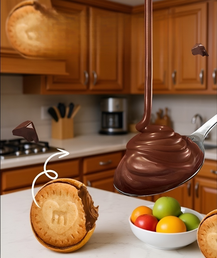 초콜릿과 헤이즐넛이 가득한 샌드위치 쿠키