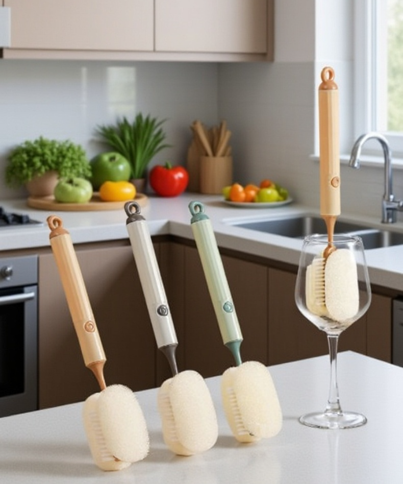 Cepillo de limpieza para tazas con mango ergonómico