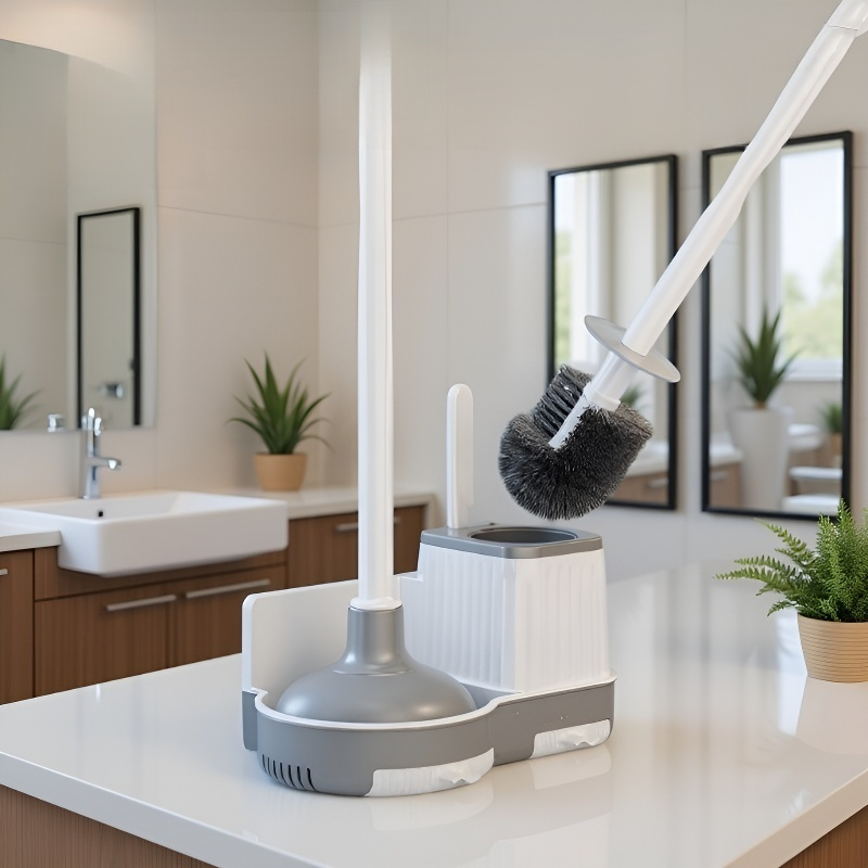 Wall-mounted toilet brush