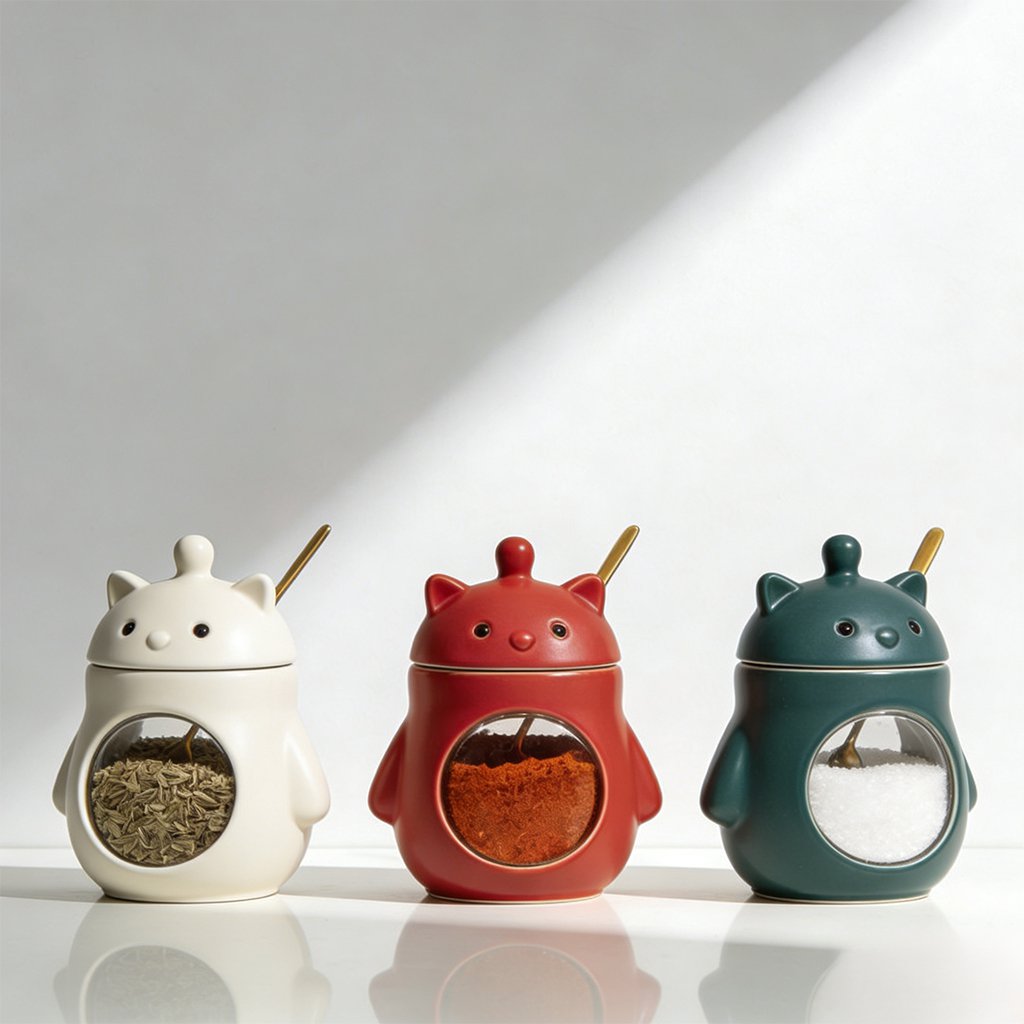 Háromrészes fűszertartó készlet a konyhába