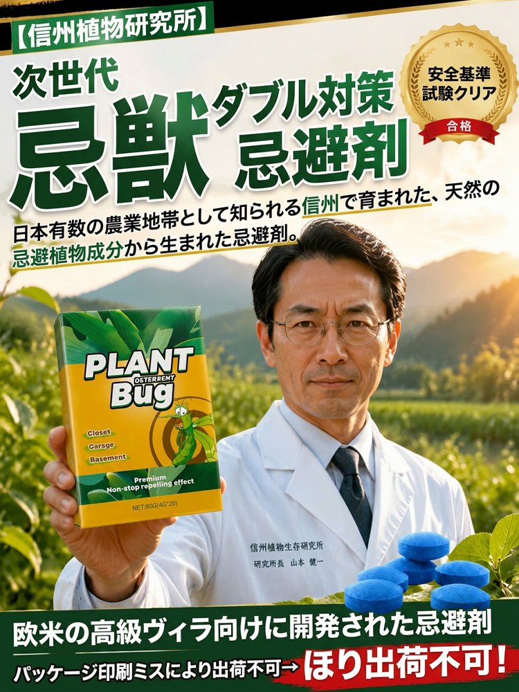 【家中まるごとガード！】置くだけ簡単害虫害獣忌避剤