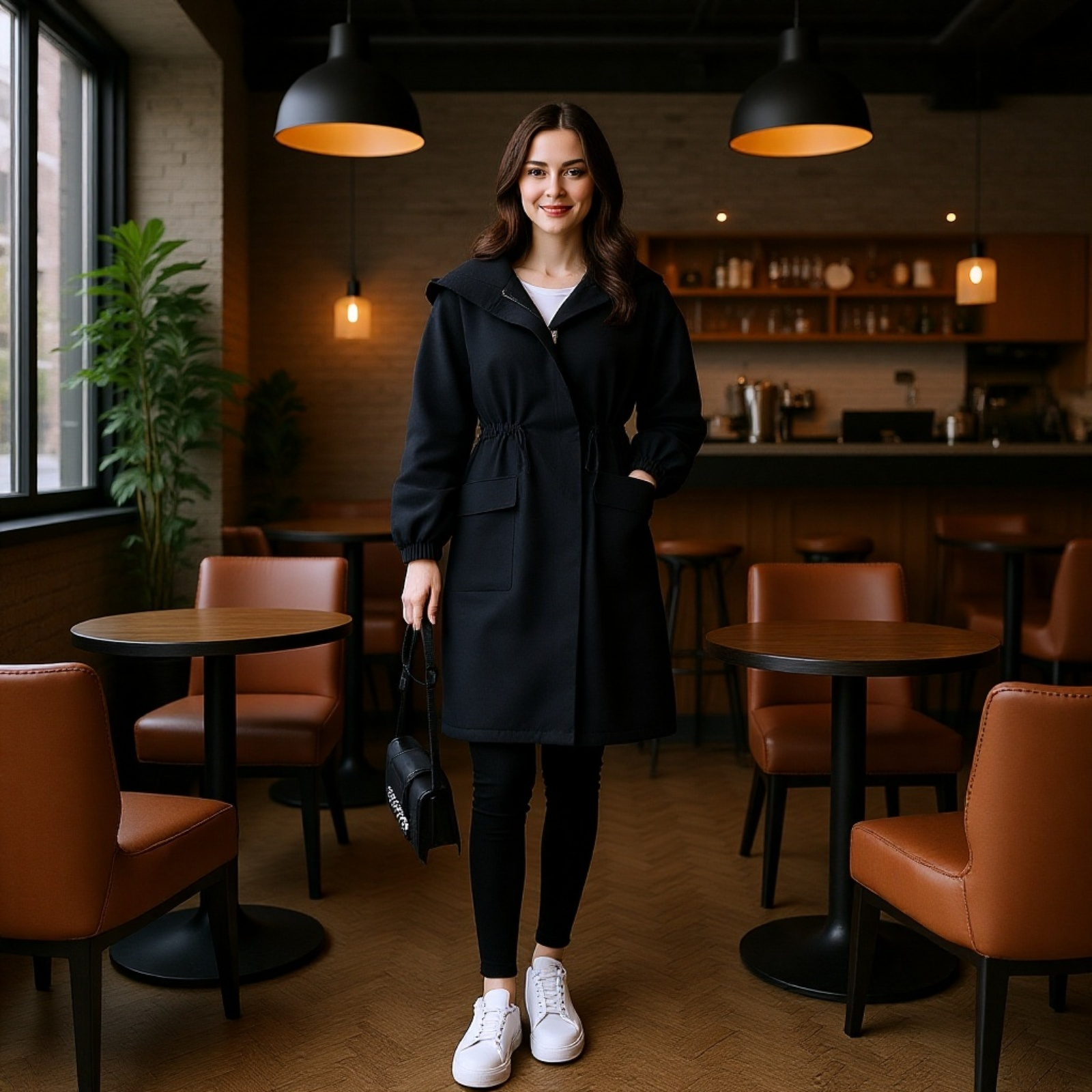 Női polárbéléses kabát prémium anyagból