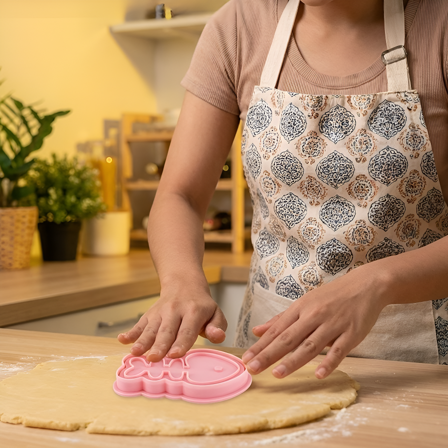 แม่พิมพ์คุกกี้แมวกระดูกปลา การ์ตูน เครื่องมือกดอบขนม