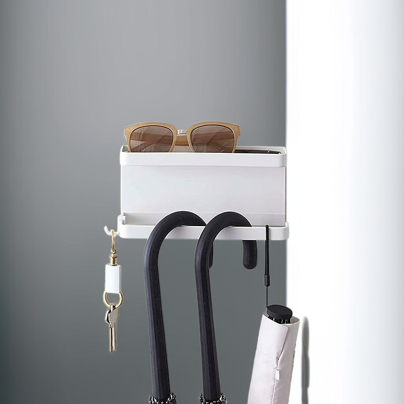 Detalle del imán potente en el soporte para paraguas