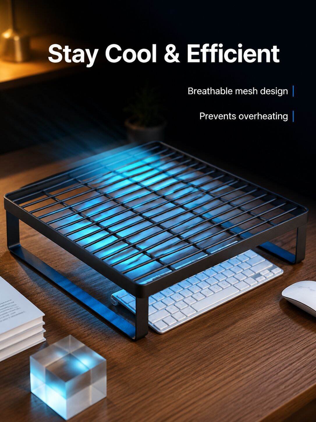 Desktop Laptop Stand Height Adjustable Cooling Base