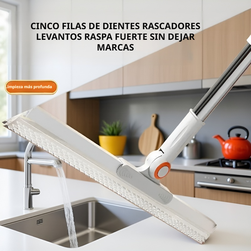 Escoba doble cara con puntos para limpiar agua