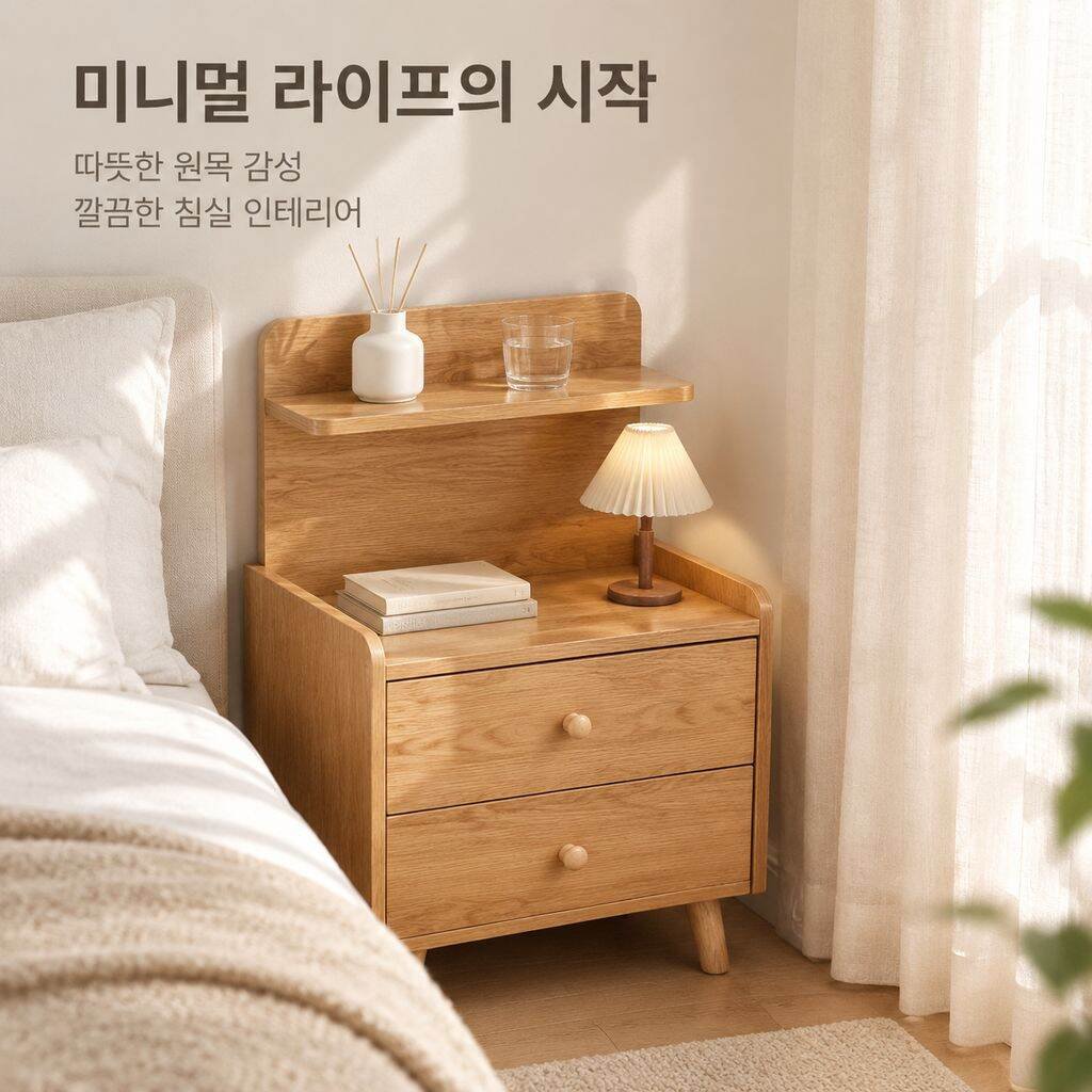 프리미엄 원목 협탁